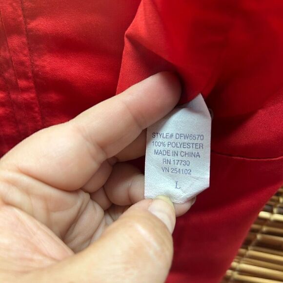 Reversible Dress Size Large (L) Floral Tropical Red Retro Strappy Sun Dress - Picture 5 of 7